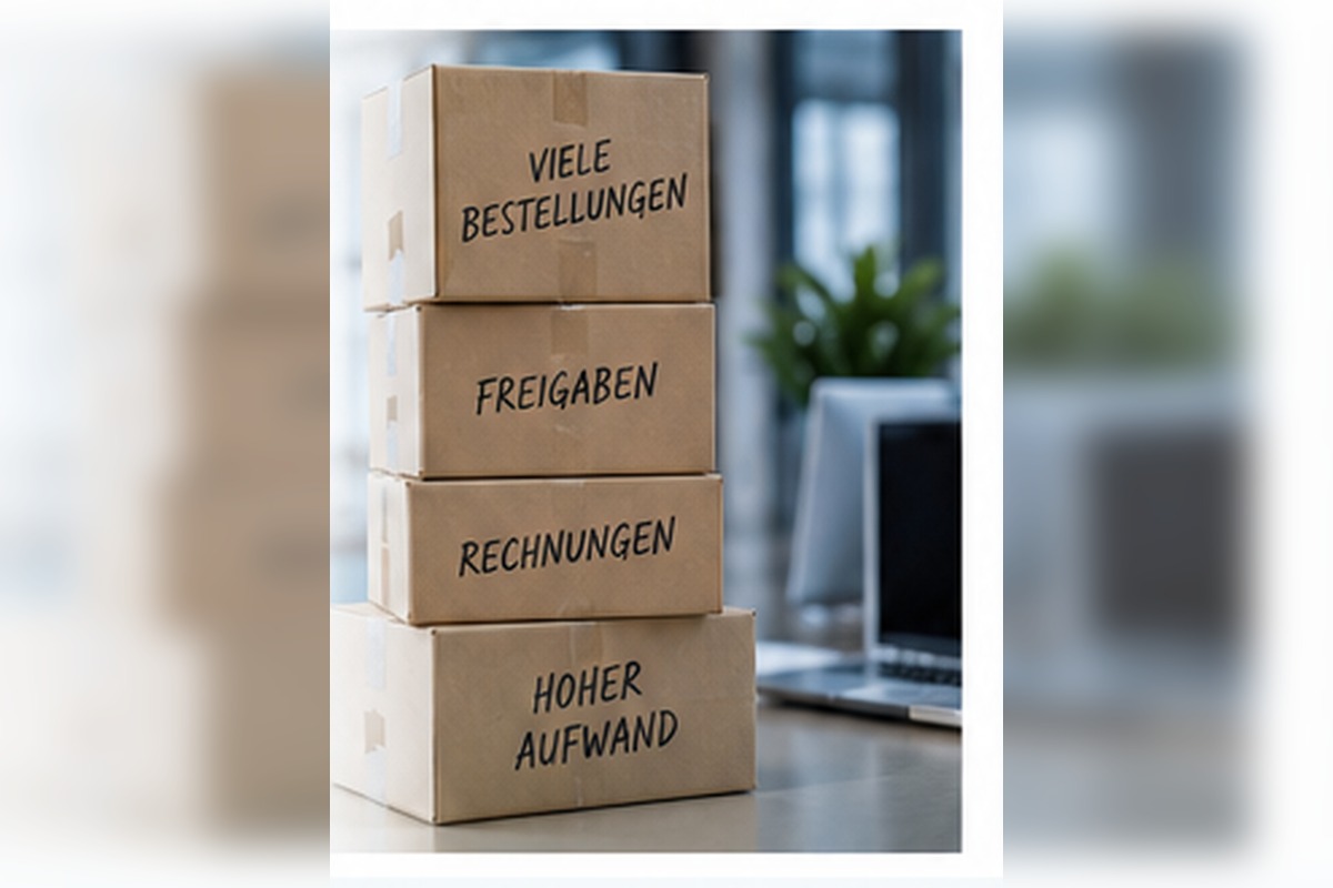 Viele Bestellungen, Freigaben und Rechnungen als Symbol für hohe Prozesskosten im Einkauf